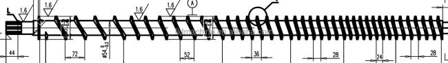 Diameter 85mm twin screw/Double screw for Pet fish feed extruder require.