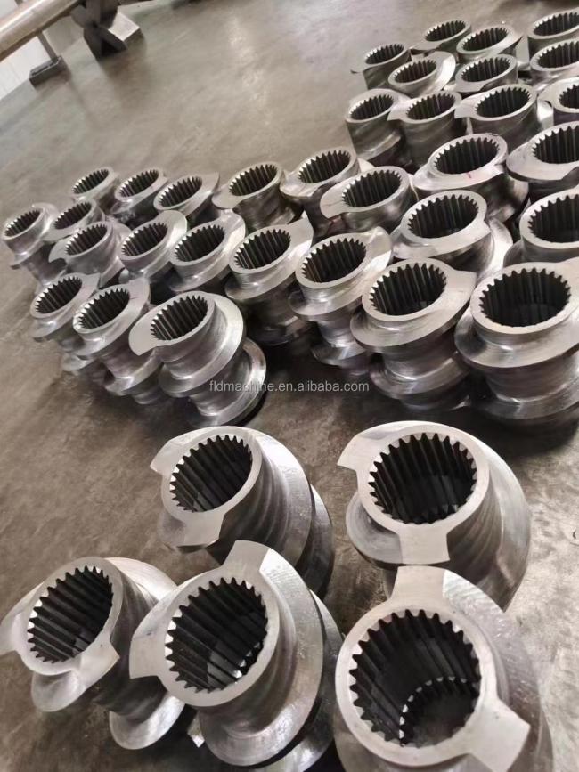 75 extruder nitriding twin double screw for making pet fish snacks food and Artificial rice
