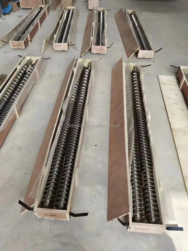Diameter 85mm twin screw/Double screw for Pet fish feed extruder require.