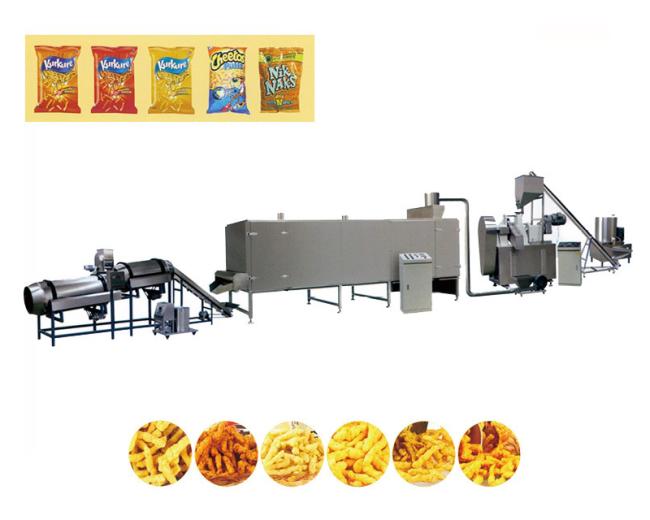 Full automatic kurkure food extruder kurkure cheetos nik naks production line corn kurkure plant