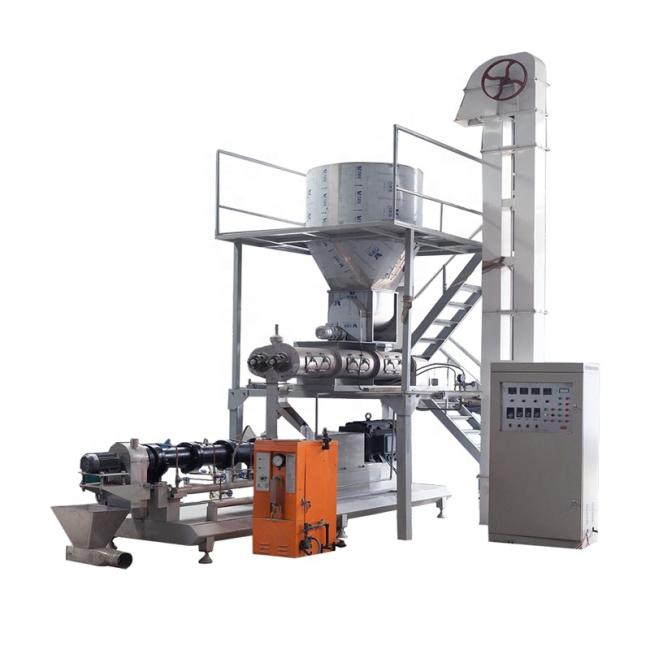 Floating fish feed extruder machine processing line