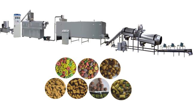 Full Automatic Pet Food Processing Line / Dog Biscuit Making Machine