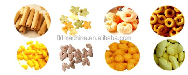 Africa automatic Puffed Corn Rice Snacks Food Machine Rice Puff Making Extruder