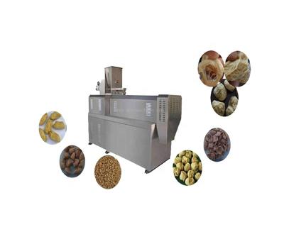 China Advanced Automatic Textured Vegetable Soy Bean Meat Protein Soya Chunk Nugget Making Extruder for sale