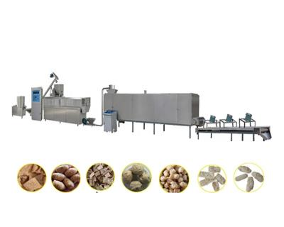 China 55kw Automatic Textured Vegetable Soy Bean Meat Soya Food Chunk Nugget Making Extruder for sale