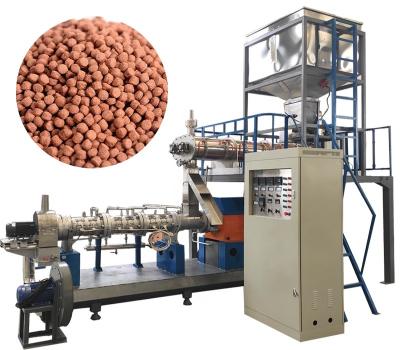 China 380v 50HZ three phase Automatic Fish Feed Pellet Machine / Floating Fish Feed Mill Plant for sale