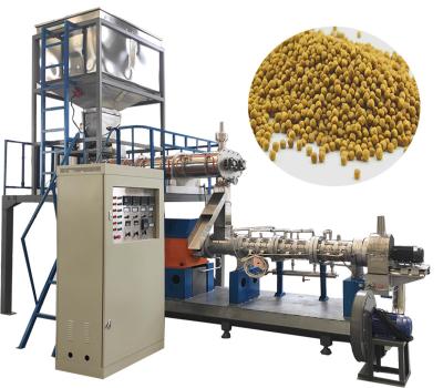 China Floating Fish Feed Processing Machinery with Twin Screw Extruder and Engineer Service for sale