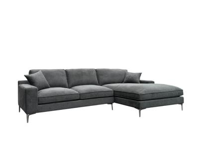 China Foam Feather Padded Cushions Sectional Couch Metal Legs Charcoal Sectional Couch for sale