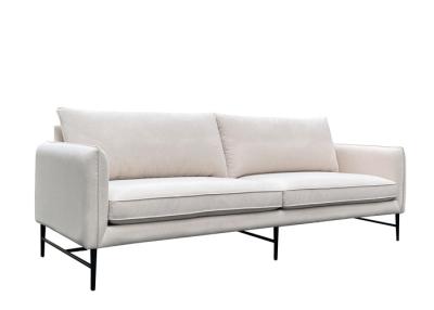 Китай Трехместный железный KD ткань диван высокая плотность пенообразные подушки для сидений полиэстерная ткань продается