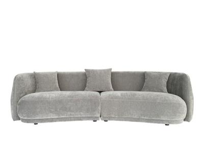 China Pernas de madeira seccional tecido sofá tela quadro de tela cinza sofá conjunto à venda