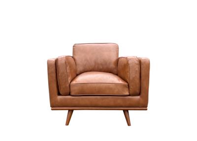 Китай Современный кожаный диван одноместный деревянный плинт 1 место кожаный диван продается