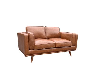 China D30 Three Seater Leather Sofa 2 Seater Brown Leather Sofa Top Grain Plus Split Cover for sale