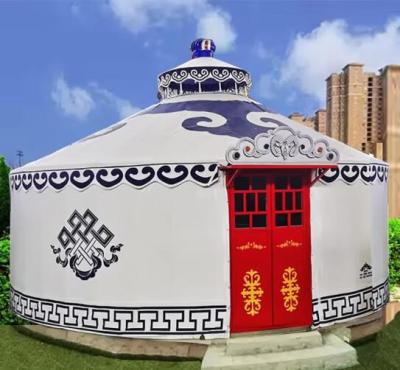 中国 Experience the Charm of Mongolian Culture Yurt Bamboo Structure Geodesic Dome Tent 販売のため
