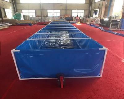 China Fish Farming PVC  Folding Convenient  Fish Pond Durable Aquaculture Fish Tank Tarpaulin Fish Farming for sale