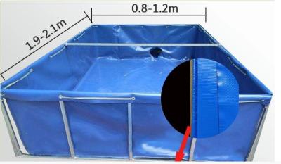 China Thickness 1.0mm 100000L PVC Foldable Tarpaulin Fish Tank Fish Pond Plastic Tank Diy Fish Pond for sale