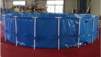 China 40000L Collapsible PVC Tarpaulin Round Fish Tank Fish Pond Plastic Tank Outdoor Fish Pond for sale