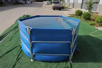China 3500 Liter 5000 Liter Foldable PVC Tarpaulin Fish Pond Fish Pond Plastic Tank Diy Fish Pond for sale