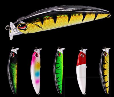 China 5 Colors 8.5CM/9G Perch,Catfish Plastic Hard Bait Casting Trolling Popper Fishing Lure for sale