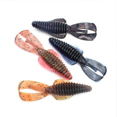 China Shrimp Bionic Silicone Worm Soft Fishing Lures 12 Colors 8CM 4.5g 10PCS/Bag for sale