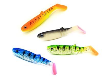 China Soft T Tail Monnow Lures PVC Bionic Fake Bait Fishing 16 Colors 8CM 6g for sale