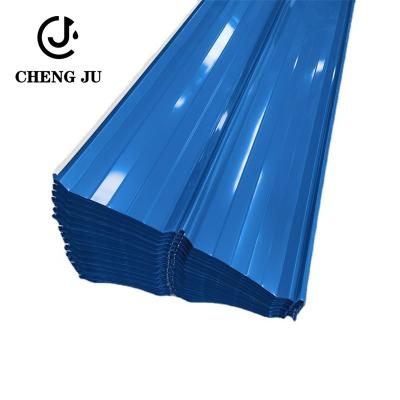 China Corrugated Steel Roofing Sheets Sky Blue Color Coated Metal Galvanized Roof Tile Sheet for sale