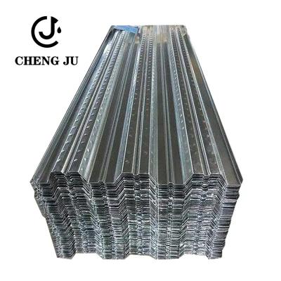 China El material de construcción revestido galvanizado del metal del cinc de la hoja 0.6-1.2m m del Decking del piso acanaló en venta