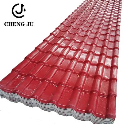 China Red Upvc Roof Tiles Synthetic Resin Material Color Coated Roofing Sheet Tile for sale