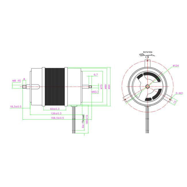 KG-9060 2850RPM 110/230V AC Motor 230W 2 Pole Capacitor Run Asynchronous Motor Electric Juicer Motor