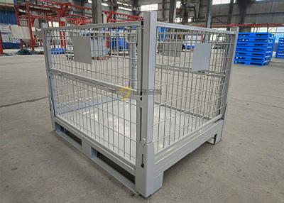 China Steel Collapsible Pallet Cage With Padlock Locking System 50kg for sale