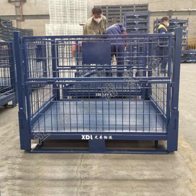 China Foldable Stillage Pallet Cage Depth 800mm With Padlock Locking System en venta