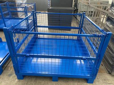 China Foldable Wire Mesh Pallet Cage 1200*1000*900mm Size Load Capacity 1000kg for sale