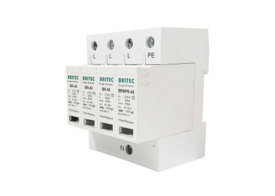 中国 3p + NPE Imax 40kAのタイプ2 SPDのサージの保護低電圧の防止装置装置 販売のため