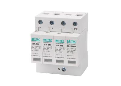 China SPD Type 1 And Type 2 Surge Protection Class B+C 5kA 3+NPE 320V for sale