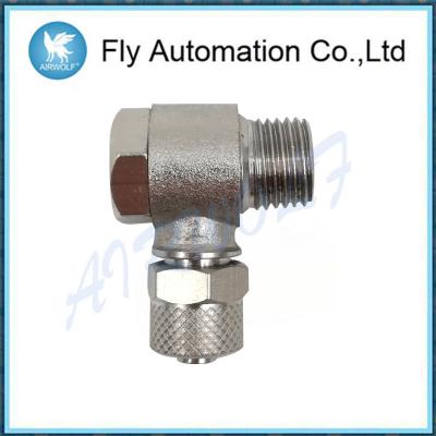 China Pneumatic1525 Series Tube CAMOZZI Swivel Male Elbow Sprint  Nickel-plated 6/4-1/8 Brass Fittings for sale