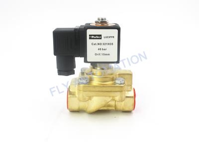 China 321H35 Parker Pneumatic Solenoid Valve 2 Way 24VDC Brass Normally Closed  1/2