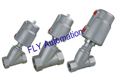 China 2000 Threaded Port 2/2 Way Angle Seat Valve Integrated Pneumatic PPS Actuator for sale