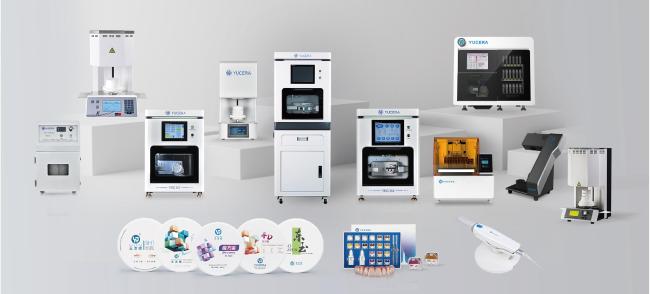 YUCERA dental zirconia block packaging and product display