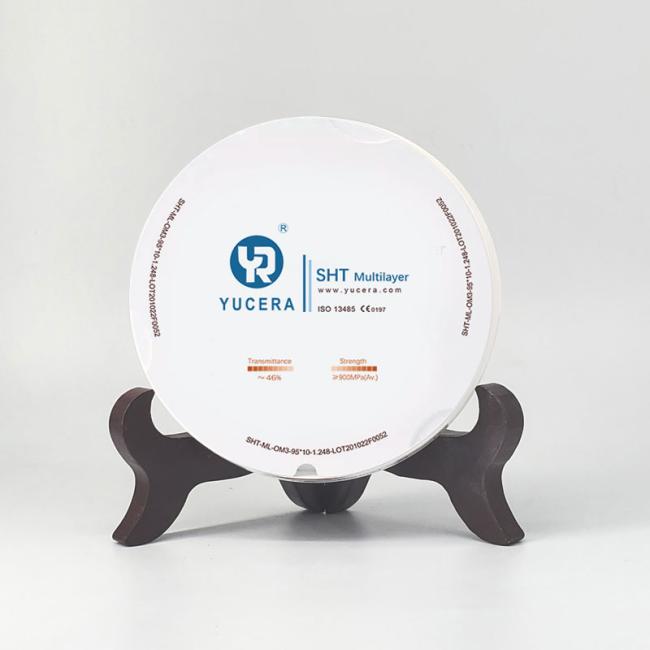 YUCERA SHT multilayer zirconia block technical specifications