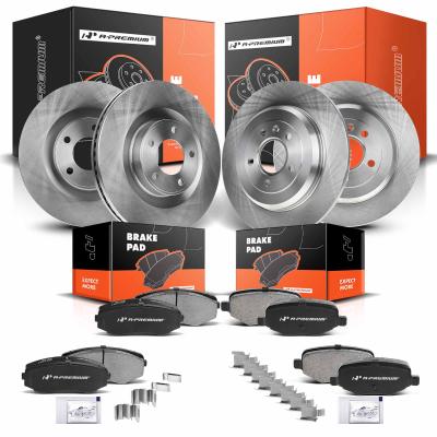 China Front & Rear Disc Brake Rotors & Ceramic Brake Pads for Ford Edge 11-14 Lincoln for sale