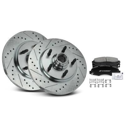 China Front Drilled Rotors & Ceramic Brake Pads for Ford F-150 2000-2003 Lincoln for sale
