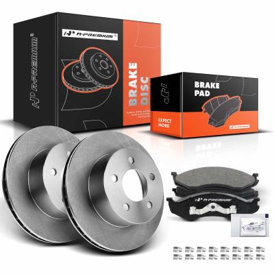 China Front Disc Brake Rotors & Ceramic Brake Pads for Jeep Grand Cherokee 1993-1998 for sale