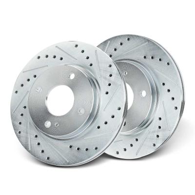 China Front Drilled Brake Rotors for Ford Fiesta 2011-2019 L4 1.6L for sale