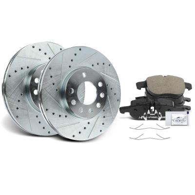 China Front Drilled Rotors & Ceramic Brake Pads for Saab 9-3 2003-2010 2.0L for sale