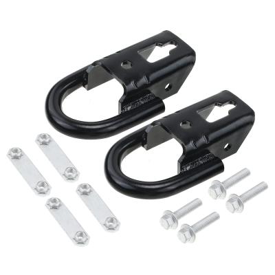 China 2x Black Front Tow Hooks with Hardware for Ford F-150 2009-2021 Cab Pickup for sale