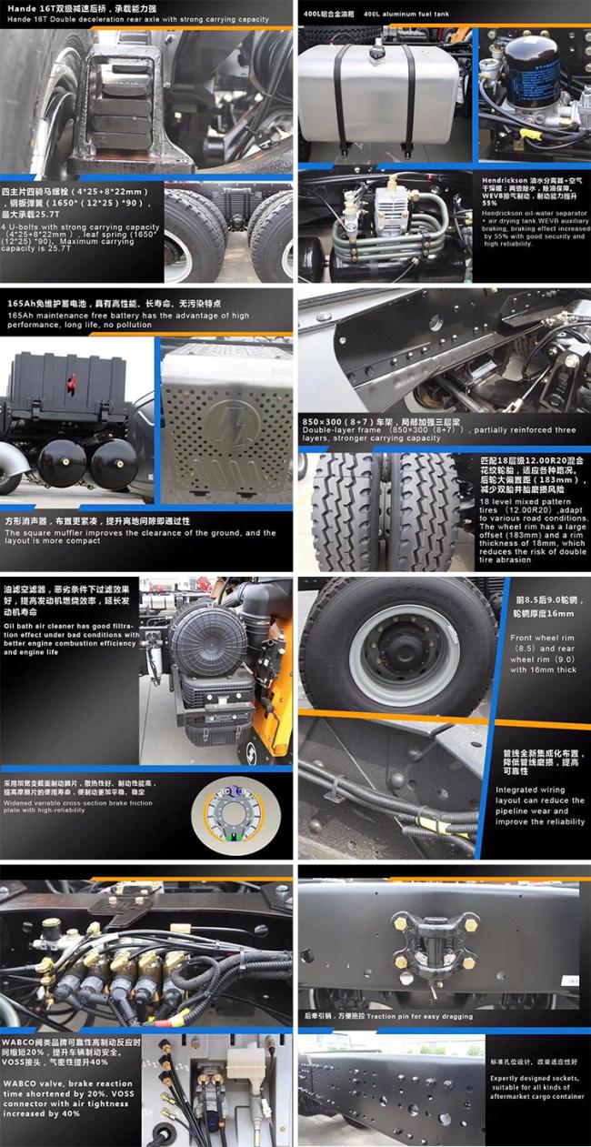 380HP 6X4 Used Shacman Tipper Truck Hydraulic System for Sale