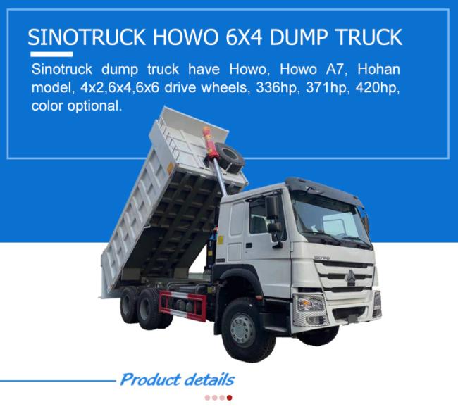 Sinotruk HOWO 371HP 10 Wheel Tipper Truck for Sale in USA Africa
