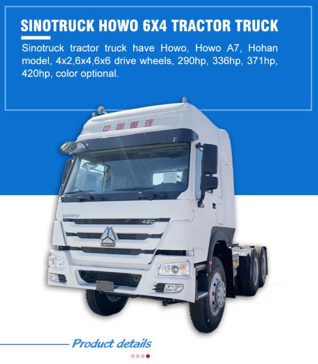 Hot Sale in Africa New Sinotruk HOWO 6X4 10 Wheeler Trailer Head Tractor Horse Tipper Tractor Truck