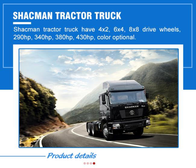 Shacman Used Trailer Head Prime Mover 6X4 Tractor Truck for Sale