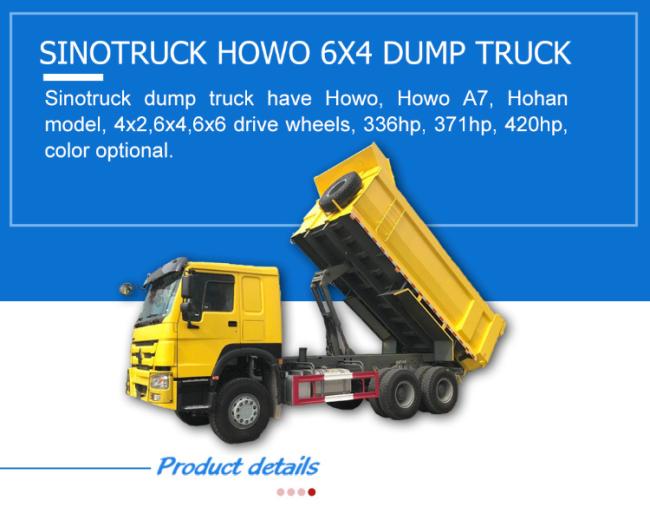 Used Tipper Truck Sinotruk HOWO 10wheels Dump Truck for Sale