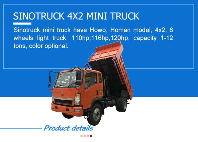 Sinotruk HOWO Homan 4X2 Dump Truck for Sale